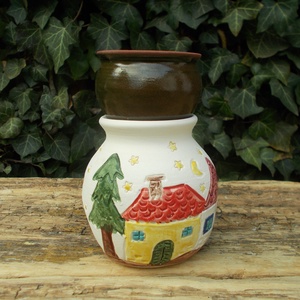 Párologtató apró házakkal - otthon & életmód - gyertya, illat, aroma - mécses és mécsestartó - Meska.hu