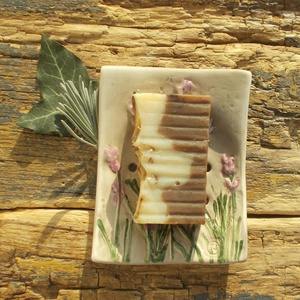  Levendulás szappantartó - otthon & életmód - fürdőszoba - szappantartó - Meska.hu