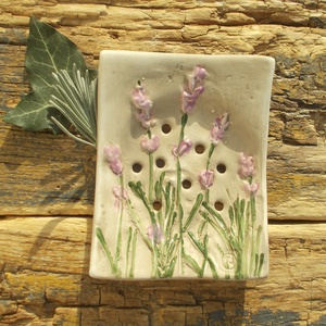  Levendulás szappantartó - Meska.hu