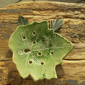 Szappantartó levél mintával. - Meska.hu