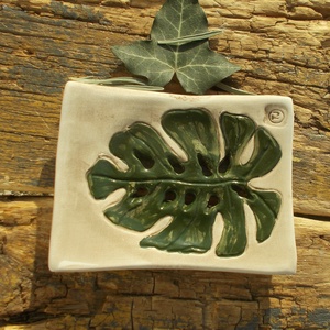 Levél mintás szappantartó - Meska.hu