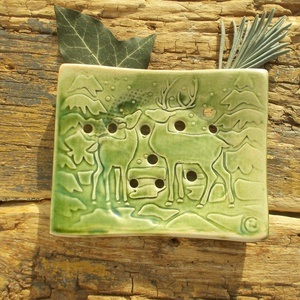 Szappantartó őzekkel - Meska.hu