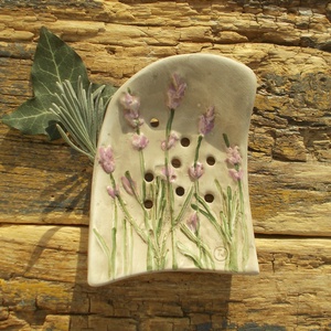  Levendulás szappantartó - otthon & életmód - fürdőszoba - szappantartó - Meska.hu