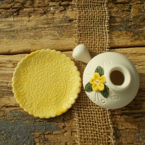 Virágos párologtató szett. - otthon & életmód - gyertya, illat, aroma - párologtató - Meska.hu