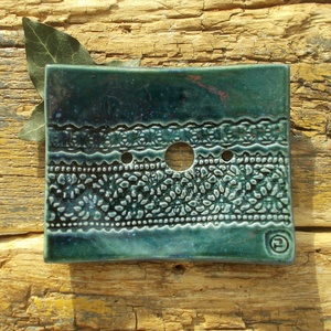 Kék szappantartó - otthon & életmód - fürdőszoba - szappantartó - Meska.hu