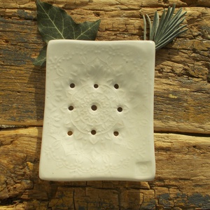 Fehér szappantartó - otthon & életmód - fürdőszoba - szappantartó - Meska.hu