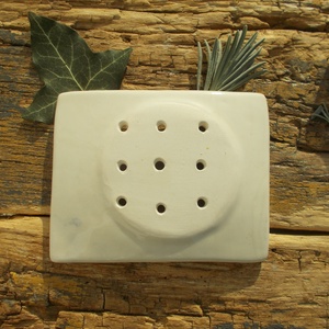 Fehér szappantartó - otthon & életmód - fürdőszoba - szappantartó - Meska.hu