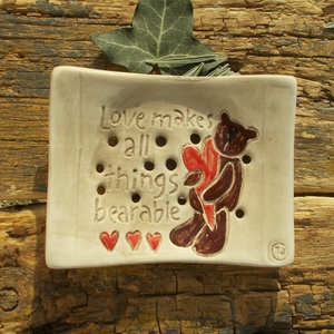  Szappantartó mackóval - Meska.hu