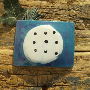 Kék szappantartó - otthon & életmód - fürdőszoba - szappantartó - Meska.hu