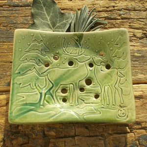 Szappantartó őzekkel - Meska.hu