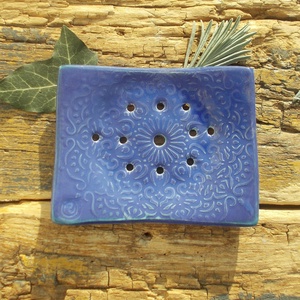 Kék szappantartó - Meska.hu