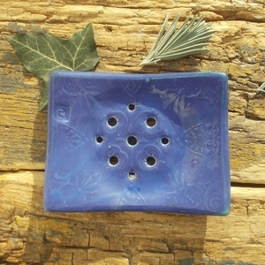 Kék szappantartó - Meska.hu