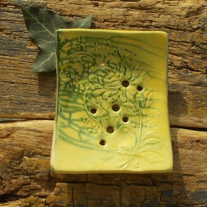  Szappantartó repesztett mázzal - otthon & életmód - fürdőszoba - szappantartó - Meska.hu