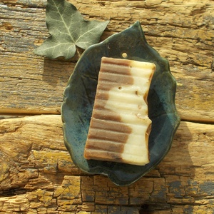 Szappantartó levél mintával. - otthon & életmód - fürdőszoba - szappantartó - Meska.hu