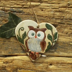 Baglyos falikép - Meska.hu