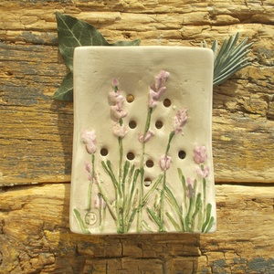  Levendulás szappantartó - Meska.hu