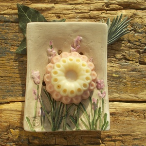  Levendulás szappantartó - otthon & életmód - fürdőszoba - szappantartó - Meska.hu