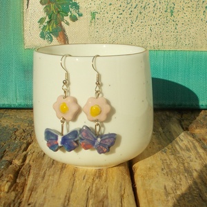 Pillangós fülbevaló - Meska.hu