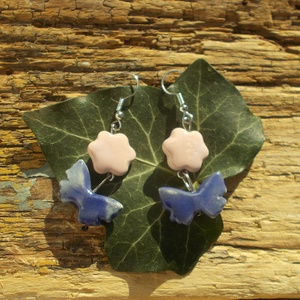 Pillangós fülbevaló - ékszer - fülbevaló - lógó fülbevaló - Meska.hu