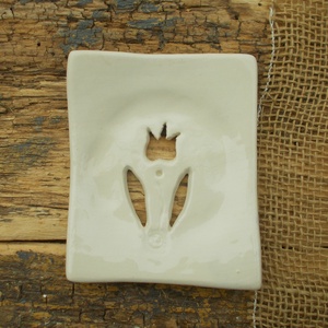 Fehér szappantartó, Otthon & Életmód, Fürdőszoba, Szappantartó, Kerámia, MESKA