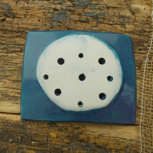 Kék,lila szappantartó - otthon & életmód - fürdőszoba - szappantartó - Meska.hu