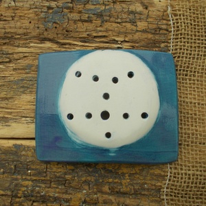 Kék,lila szappantartó - otthon & életmód - fürdőszoba - szappantartó - Meska.hu