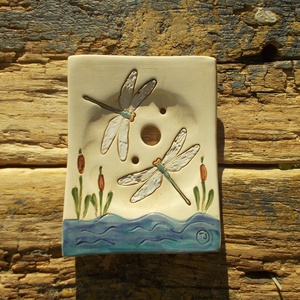 Szitakötős szappantartó, Otthon & Életmód, Fürdőszoba, Szappantartó, Kerámia, MESKA