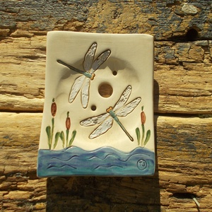 Szitakötős szappantartó - otthon & életmód - fürdőszoba - szappantartó - Meska.hu