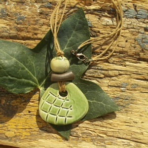 Zöld nyaklánc - ékszer - nyaklánc - medálos nyaklánc - Meska.hu