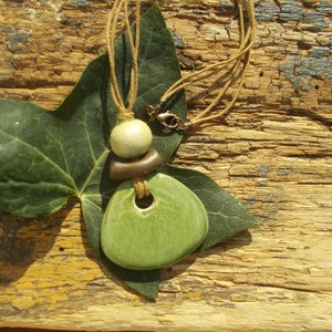 Zöld nyaklánc - ékszer - nyaklánc - medálos nyaklánc - Meska.hu