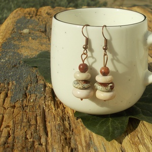 Kerámia fülbevaló - ékszer - fülbevaló - lógó fülbevaló - Meska.hu
