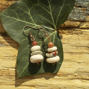 Kerámia fülbevaló - ékszer - fülbevaló - lógó fülbevaló - Meska.hu