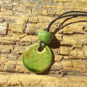 Zöld nyaklánc - ékszer - nyaklánc - medálos nyaklánc - Meska.hu