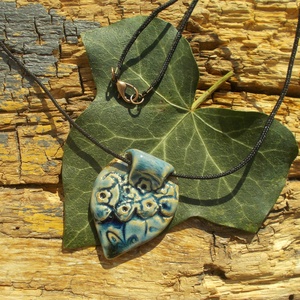 Kék nyaklánc - ékszer - nyaklánc - medálos nyaklánc - Meska.hu