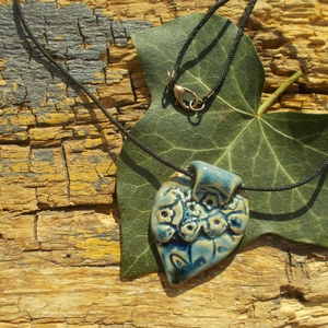 Kék nyaklánc - ékszer - nyaklánc - medálos nyaklánc - Meska.hu