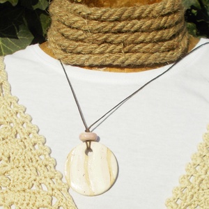 Karamell,puncs, vanilia :), Ékszer, Nyaklánc, Medálos nyaklánc, Ékszerkészítés, Kerámia, MESKA