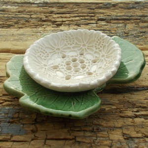 Kétrészes szappantartó - otthon & életmód - fürdőszoba - szappantartó - Meska.hu