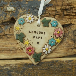 Legjobb papa, Otthon & Életmód, Dekoráció, Kép & Falikép, Táblakép, Kerámia, MESKA