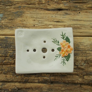 Fehér szappantartó - Meska.hu