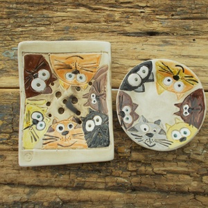 6 macsek :), Otthon & Életmód, Fürdőszoba, Szappantartó, Kerámia, MESKA