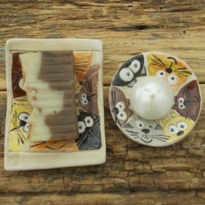 6 macsek :) - otthon & életmód - fürdőszoba - szappantartó - Meska.hu