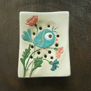 A Kék madár, Otthon & Életmód, Fürdőszoba, Szappantartó, Kerámia, MESKA