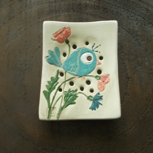 A Kék madár - otthon & életmód - fürdőszoba - szappantartó - Meska.hu