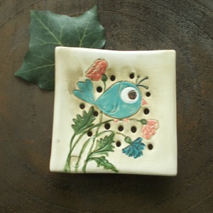 A Kék madár - otthon & életmód - fürdőszoba - szappantartó - Meska.hu