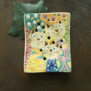 3 macsek :), Otthon & Életmód, Fürdőszoba, Szappantartó, Kerámia, MESKA