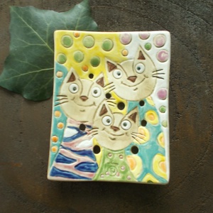 3 macsek :), Otthon & Életmód, Fürdőszoba, Szappantartó, Kerámia, MESKA