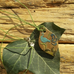 Nyaklánc madárral, Ékszer, Nyaklánc, Medálos nyaklánc, Ékszerkészítés, Kerámia, MESKA