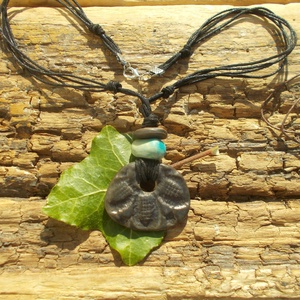 Barna nyaklánc - ékszer - nyaklánc - medálos nyaklánc - Meska.hu