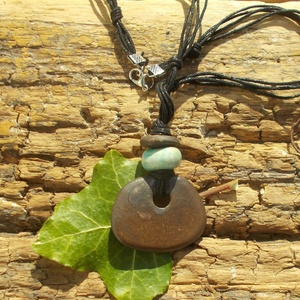 Barna nyaklánc - ékszer - nyaklánc - medálos nyaklánc - Meska.hu