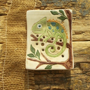 Kaméleon - otthon & életmód - fürdőszoba - szappantartó - Meska.hu